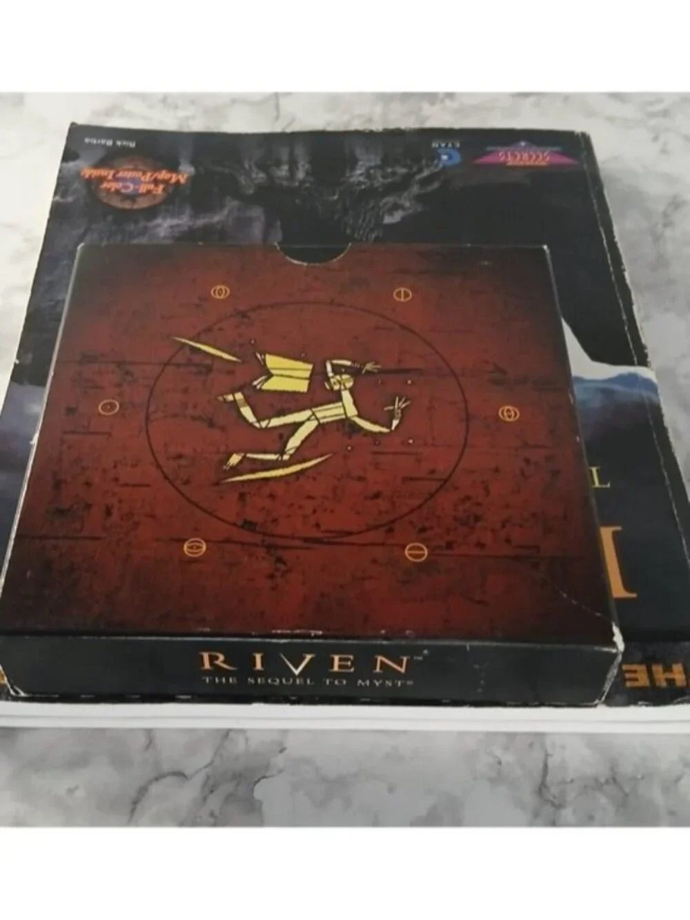 Riven The Sequel to Myst PC Game + Official Strategy Guide Complete 5 Disc